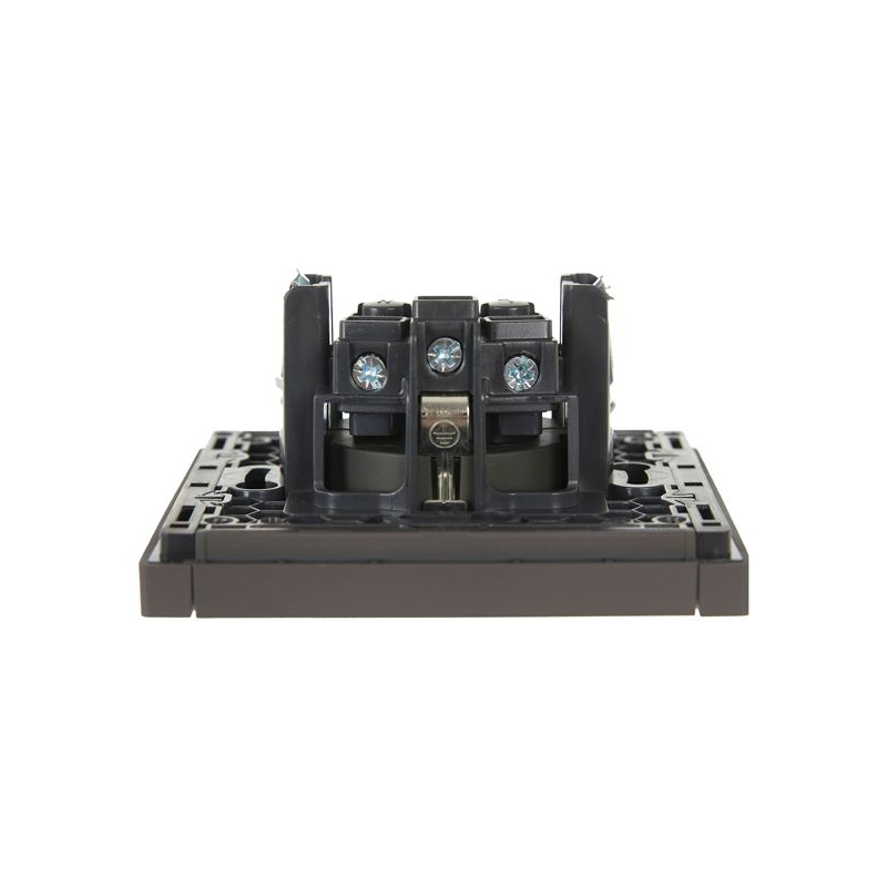 FORTE&PIANO Розетка 1-местная с заземлением без защитных шторок винтовое крепление 16А FP316 серый IEK