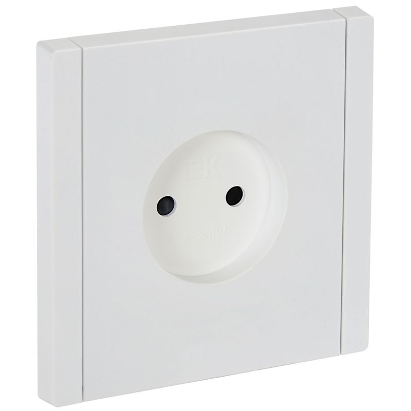 FORTE&PIANO Розетка 1-местная без заземления с защитными шторками винтовое крепление 10А FP217 белый IEK