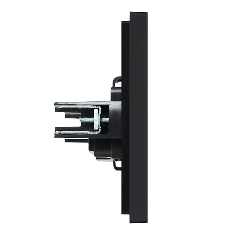 FORTE&PIANO Розетка 1-местная без заземления с защитными шторками винтовое крепление 10А FP117 черный IEK