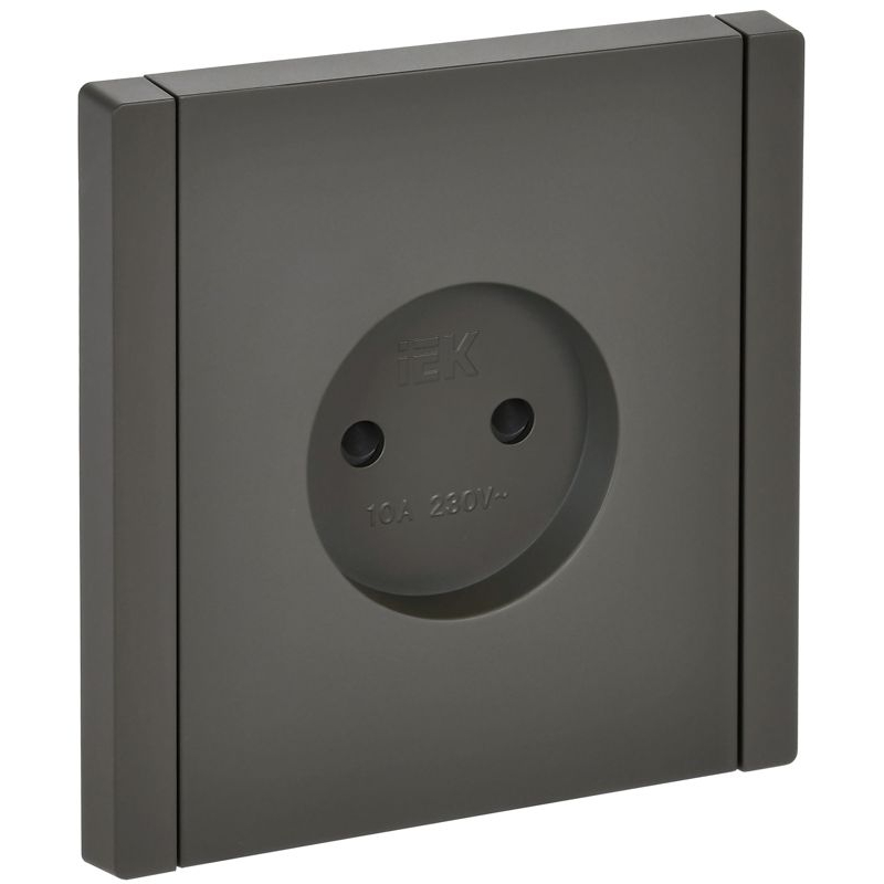 FORTE&PIANO Розетка 1-местная без заземления с защитными шторками винтовое крепление 10А FP317 серый IEK