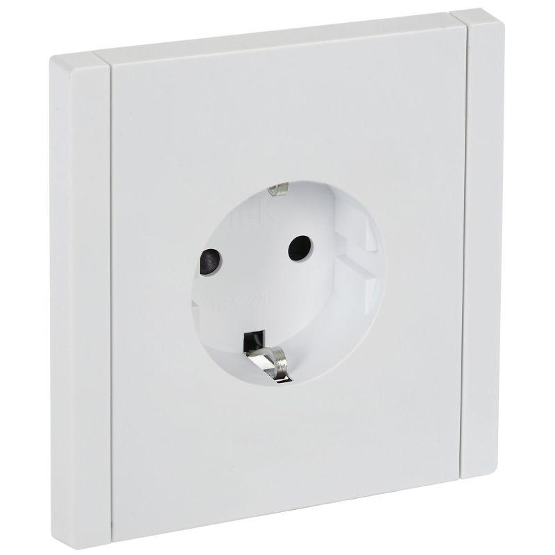FORTE&PIANO Розетка 1-местная с заземлением с защитными шторками винтовое крепление 16А FP215 белый IEK