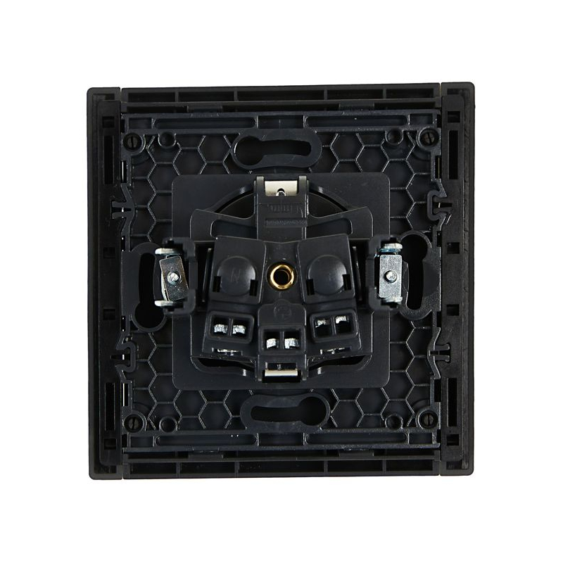 FORTE&PIANO Розетка 1-местная с заземлением с защитными шторками винтовое крепление 16А FP315 серый IEK