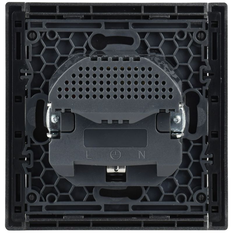 FORTE&PIANO Розетка 1-местная с заземлением с защитными шторками винтовое крепление 16А USB A+A 3,1А FP545 сталь IEK