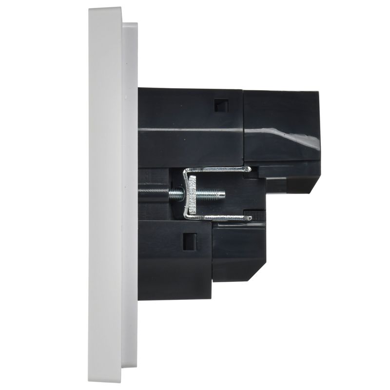 FORTE&PIANO Розетка 1-местная с заземлением с защитными шторками винтовое крепление 16А USB A+C 18Вт FP247 белый IEK