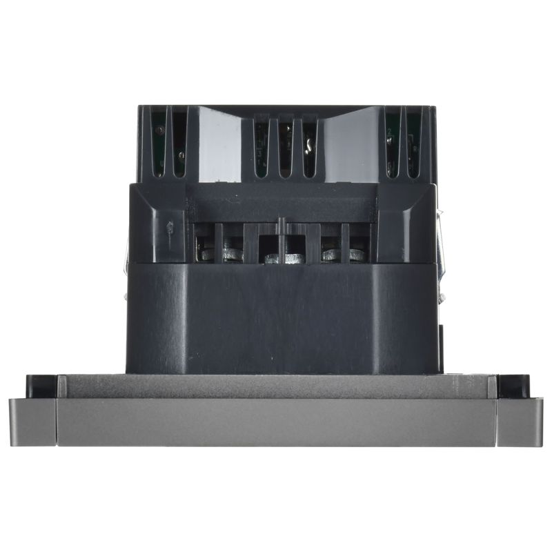 FORTE&PIANO Розетка 1-местная с заземлением с защитными шторками винтовое крепление 16А USB A+C 18Вт FP547 сталь IEK