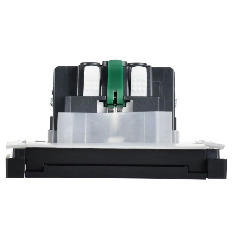 FORTE&PIANO Розетка 1-местная с заземлением с защитными шторками и крышкой безвинтовое крепление 16А IP44 FP119 черный IEK