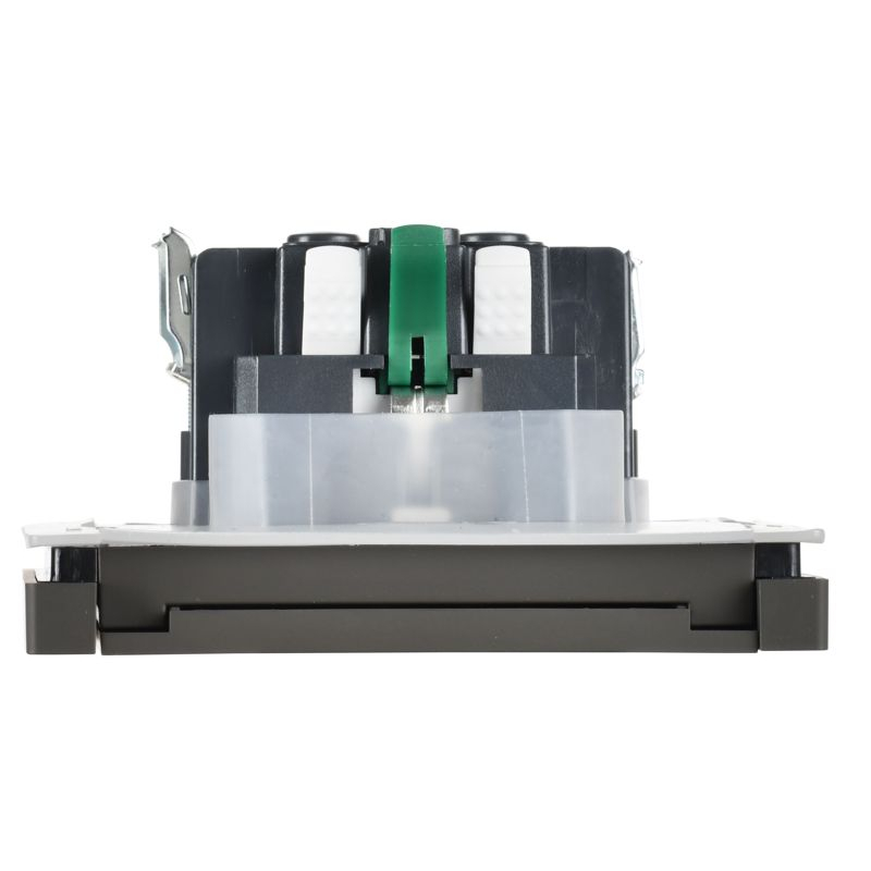 FORTE&PIANO Розетка 1-местная с заземлением с защитными шторками и крышкой безвинтовое крепление 16А IP44 FP319 серый IEK