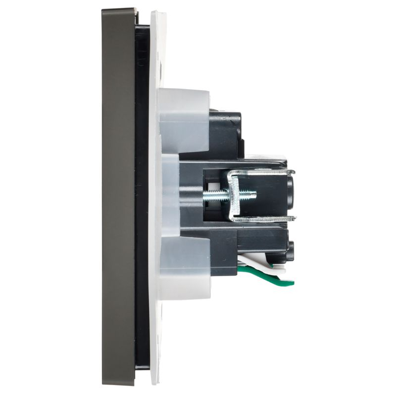 FORTE&PIANO Розетка 1-местная с заземлением с защитными шторками и крышкой безвинтовое крепление 16А IP44 FP319 серый IEK