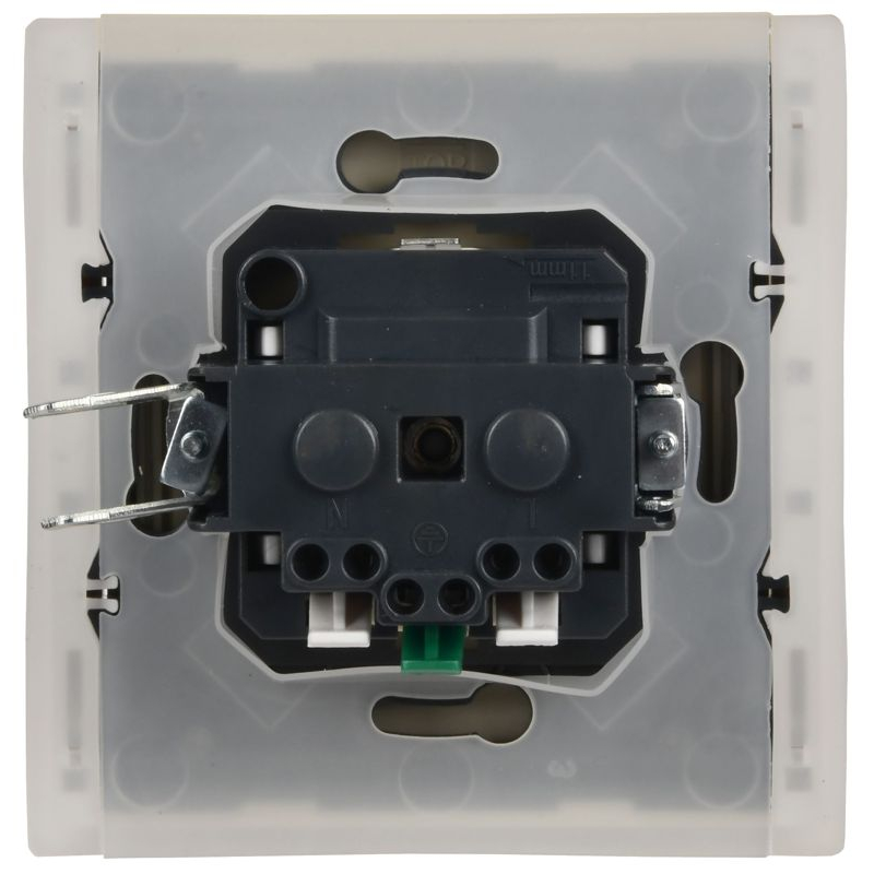 FORTE&PIANO Розетка 1-местная с заземлением с защитными шторками и крышкой безвинтовое крепление 16А IP44 FP419 ваниль IEK