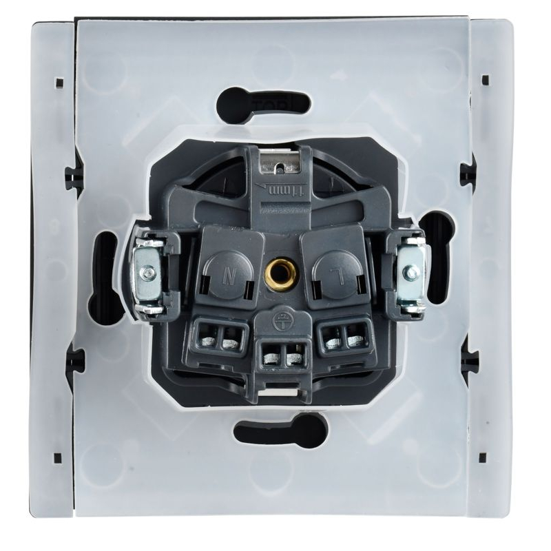 FORTE&PIANO Розетка 1-местная с заземлением с защитными шторками и крышкой винтовое крепление 16А IP44 FP321 серый IEK