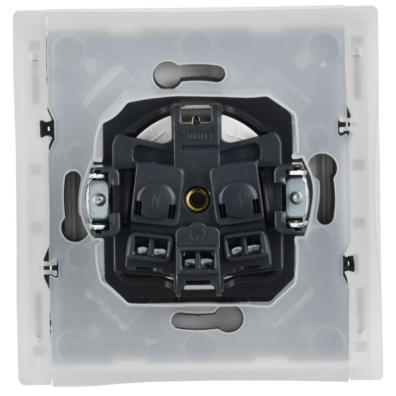 FORTE&PIANO Розетка 1-местная с заземлением с защитными шторками и крышкой винтовое крепление 16А IP44 FP421 ваниль IEK