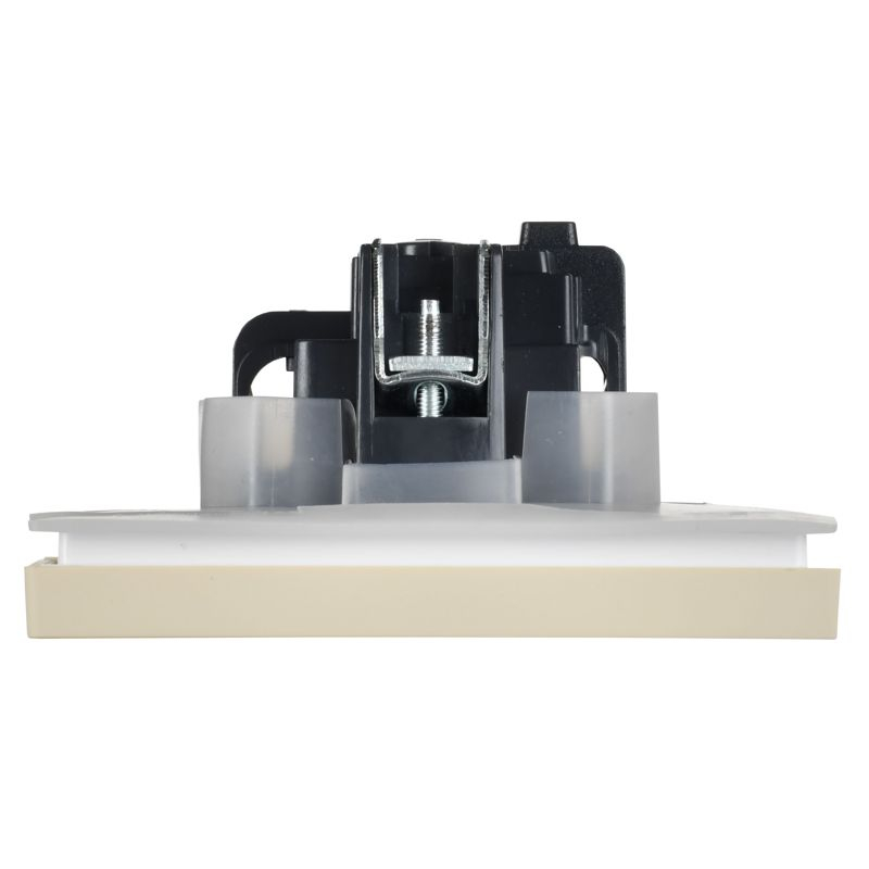 FORTE&PIANO Розетка 1-местная с заземлением с защитными шторками и крышкой винтовое крепление 16А IP44 FP421 ваниль IEK