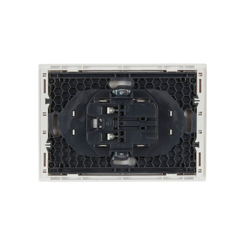 FORTE&PIANO Розетка 2-местная без заземления без защитных шторок безвинтовое крепление 10А FP226 белый IEK