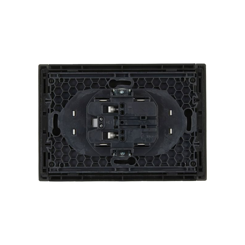 FORTE&PIANO Розетка 2-местная без заземления без защитных шторок безвинтовое крепление 10А FP326 серый IEK