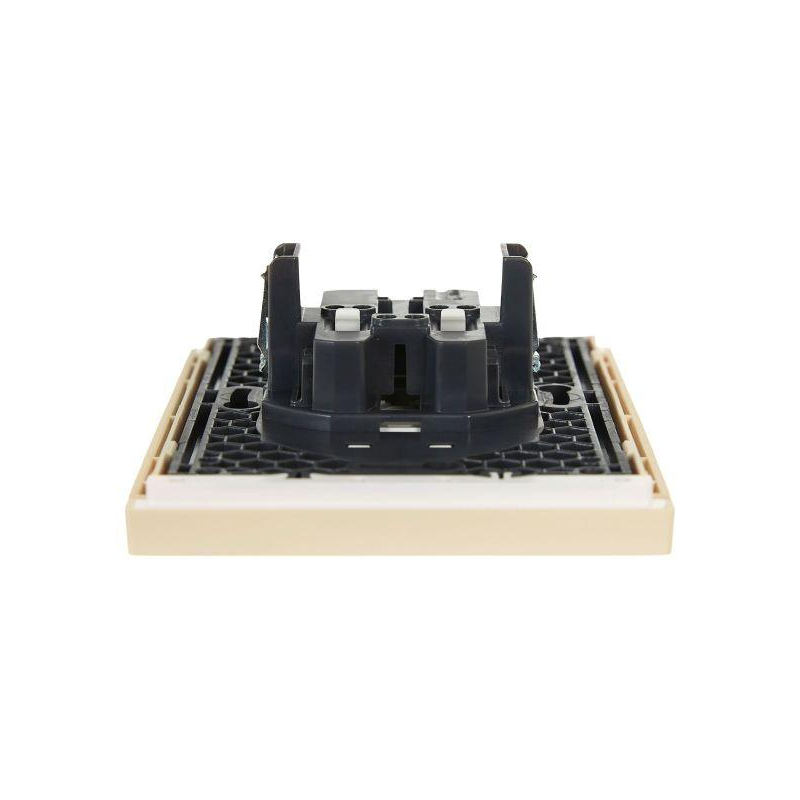 FORTE&PIANO Розетка 2-местная без заземления без защитных шторок безвинтовое крепление 10А FP426 ваниль IEK