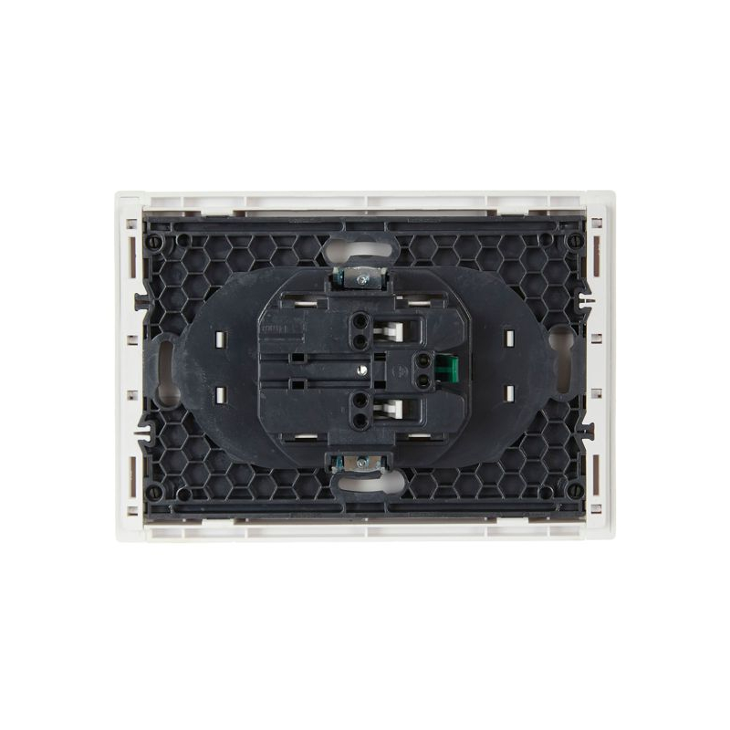 FORTE&PIANO Розетка 2-местная с заземлением с защитными шторками безвинтовое крепление 16А FP223 белый IEK