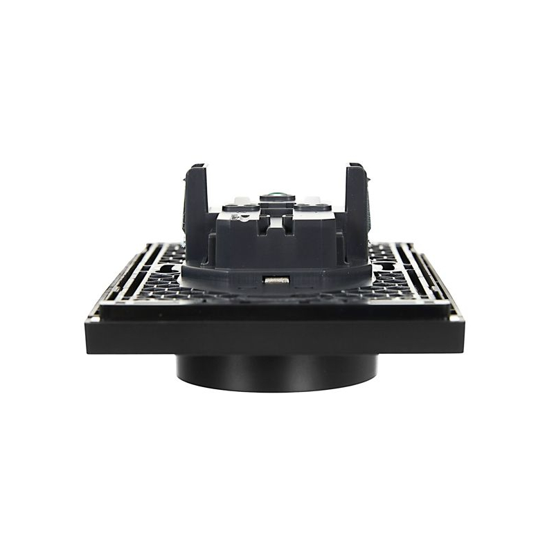 FORTE&PIANO Розетка 2-местная с заземлением с защитными шторками безвинтовое крепление 16А FP123 черный IEK