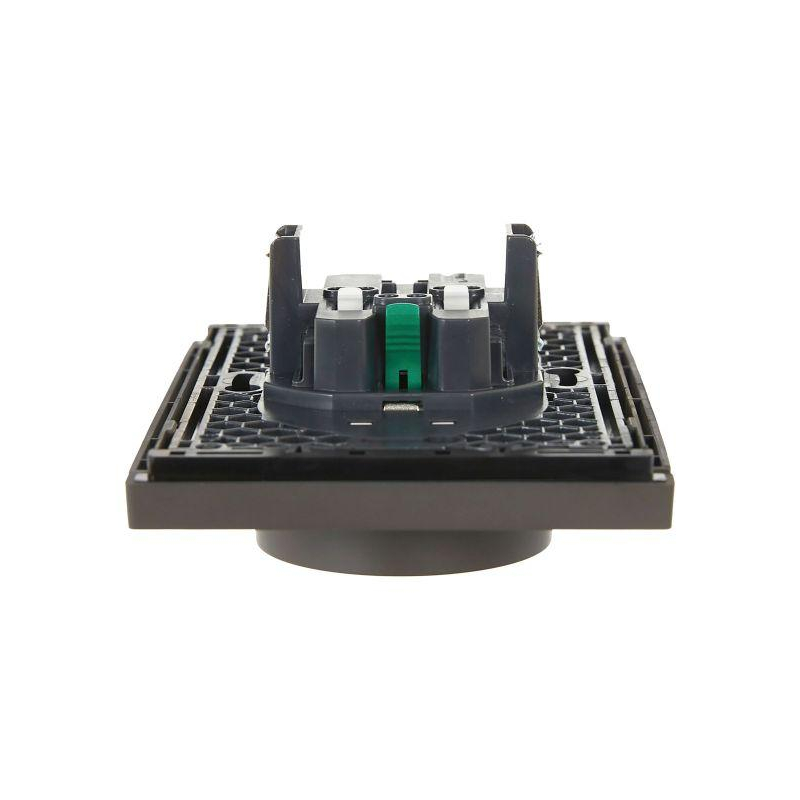 FORTE&PIANO Розетка 2-местная с заземлением с защитными шторками безвинтовое крепление 16А FP323 серый IEK