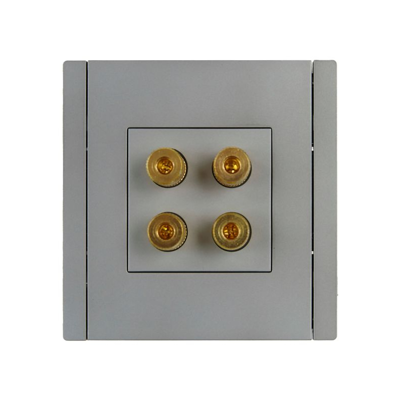 FORTE&PIANO Аудиорозетка 4-местная FP539 сталь IEK
