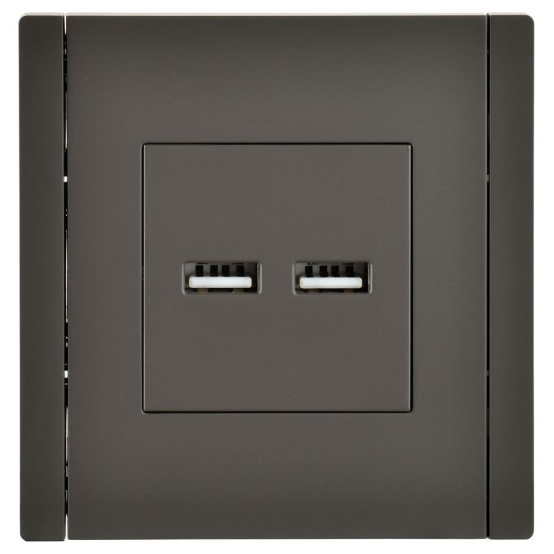 FORTE&PIANO Розетка USB A+A 3,1А FP349 серый IEK