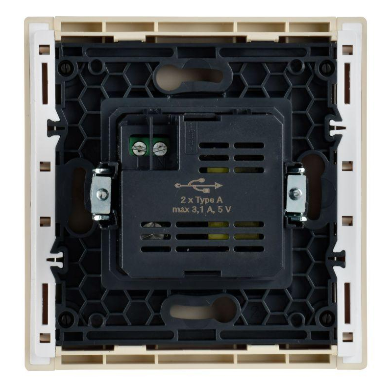 FORTE&PIANO Розетка USB A+A 3,1А FP449 ваниль IEK