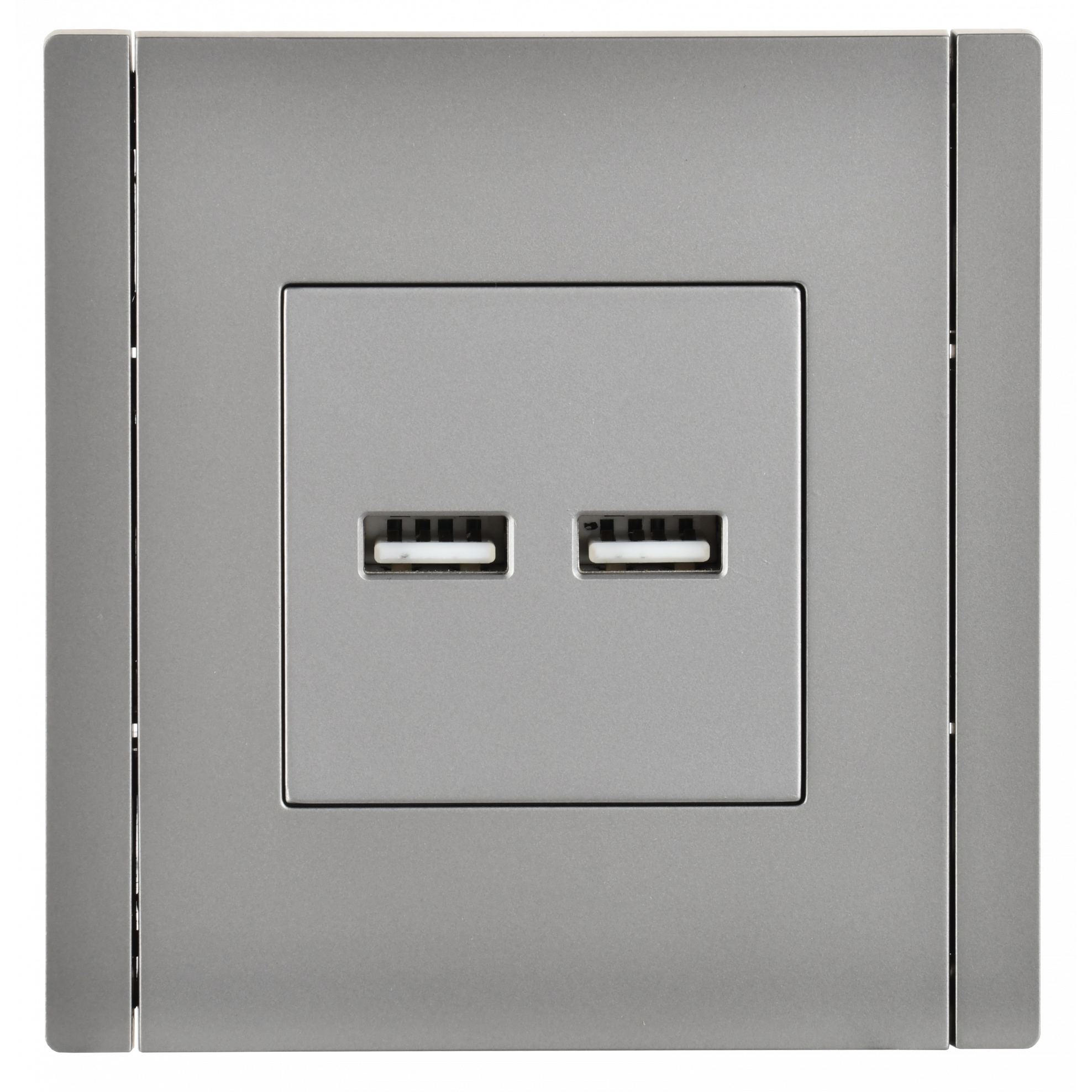 FORTE&PIANO Розетка USB A+A 3,1А FP549 сталь IEK