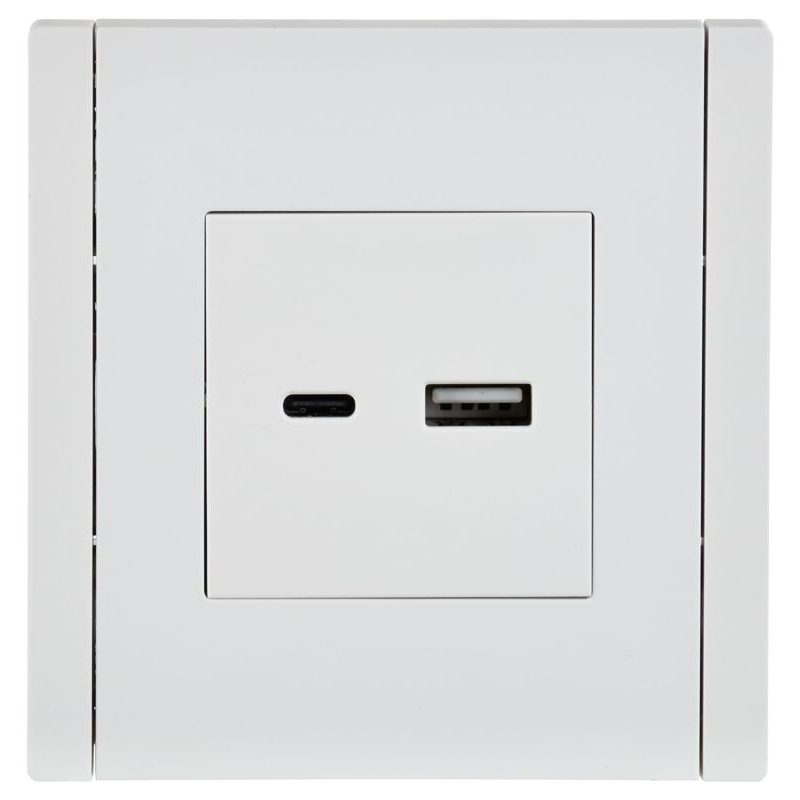 FORTE&PIANO Розетка USB A+C 18Вт FP251 белый IEK