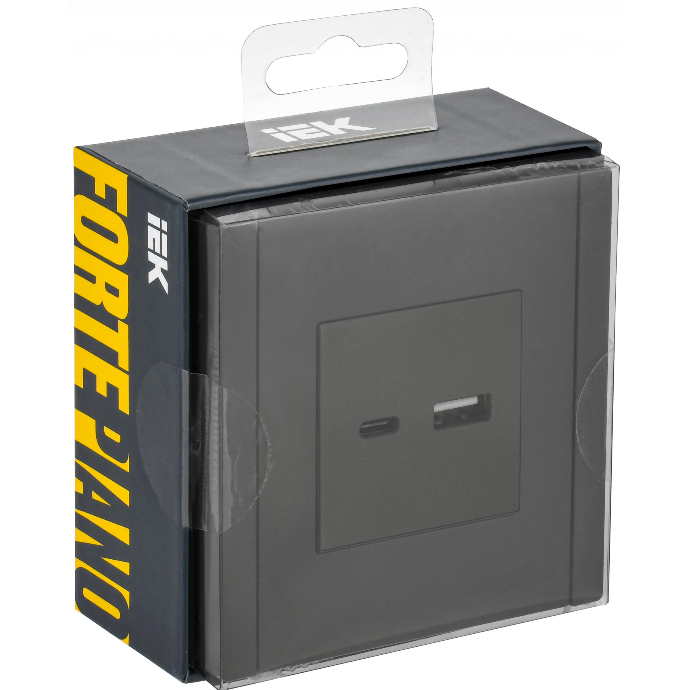 FORTE&PIANO Розетка USB A+C 18Вт FP351 серый IEK