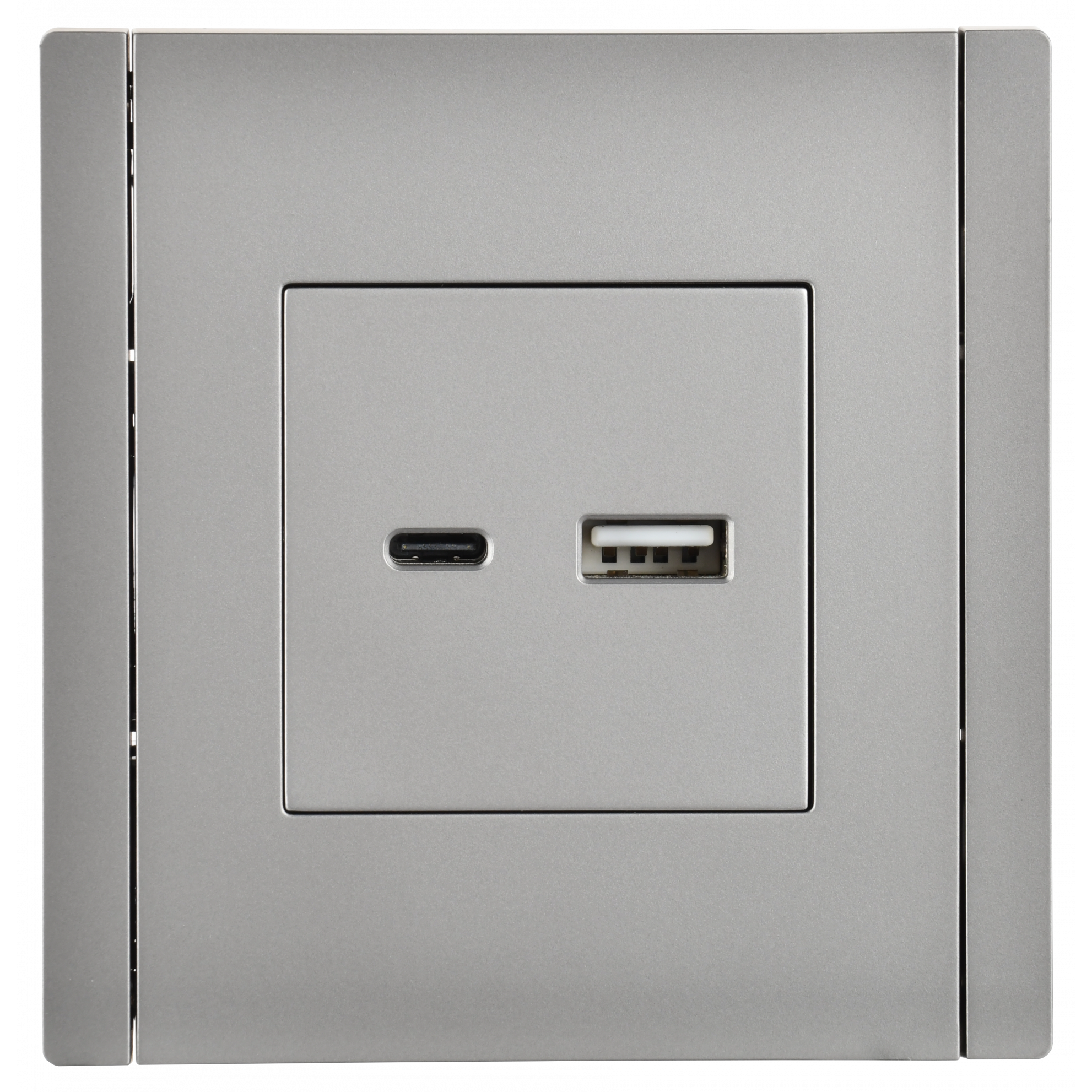 FORTE&PIANO Розетка USB A+C 18Вт FP551 сталь IEK