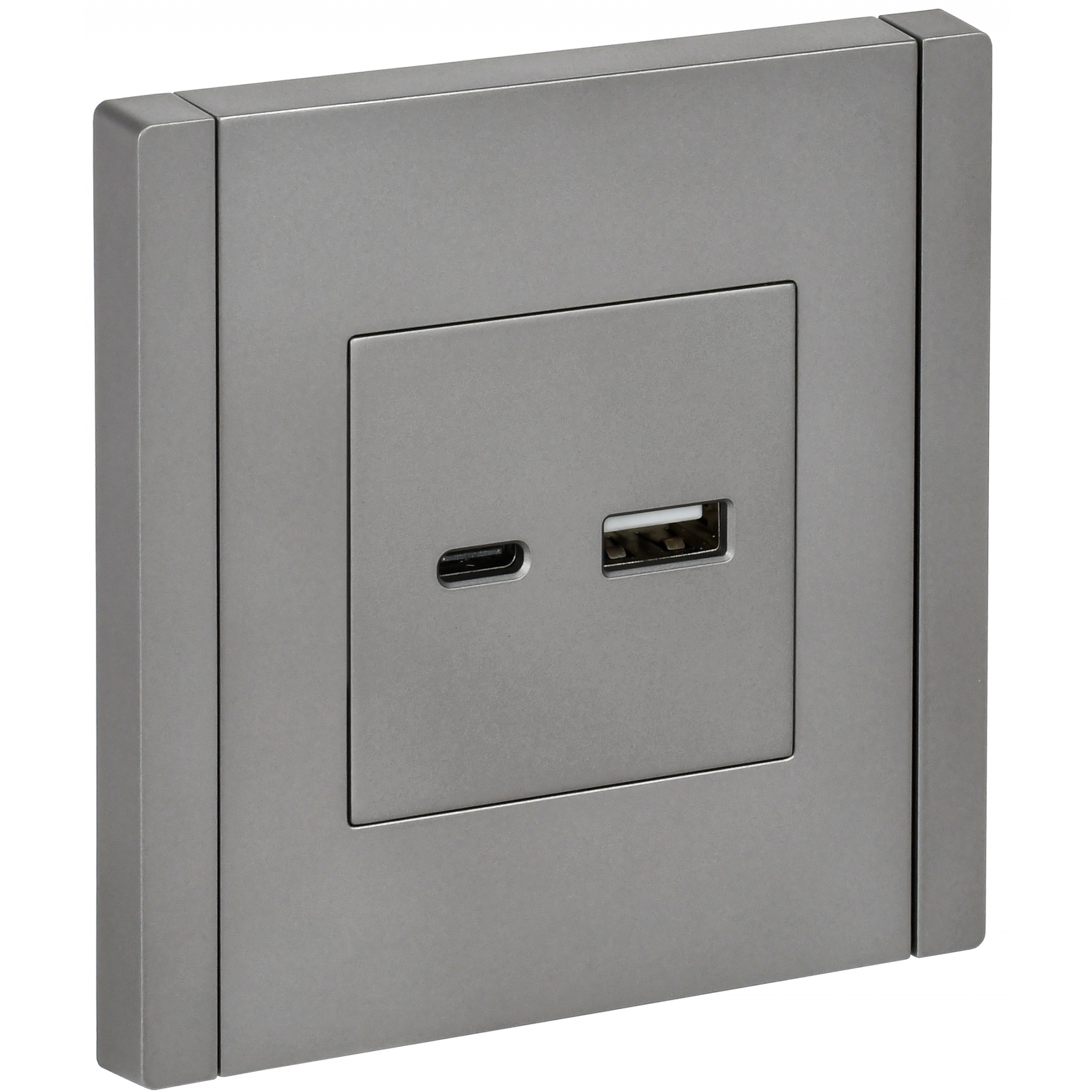 FORTE&PIANO Розетка USB A+C 18Вт FP551 сталь IEK