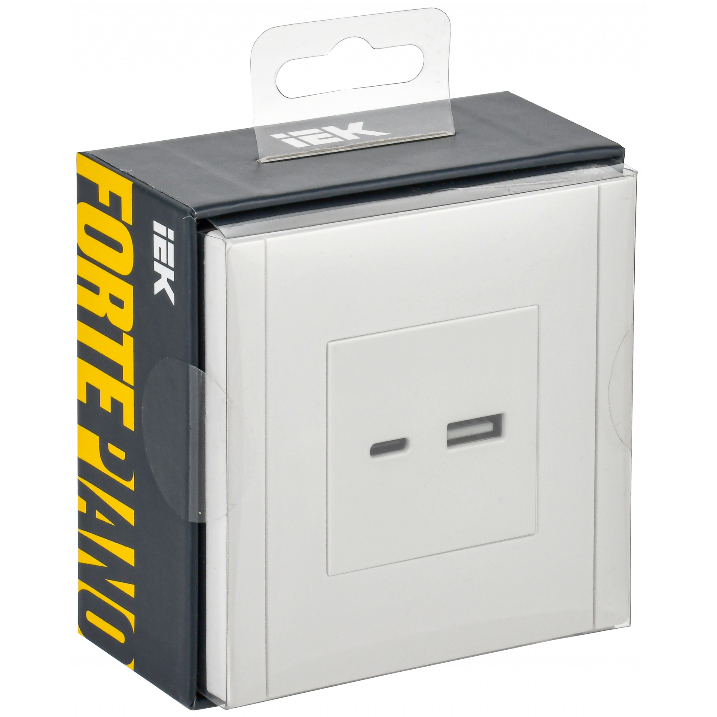 FORTE&PIANO Розетка USB A+C 3,1А FP250 белый IEK