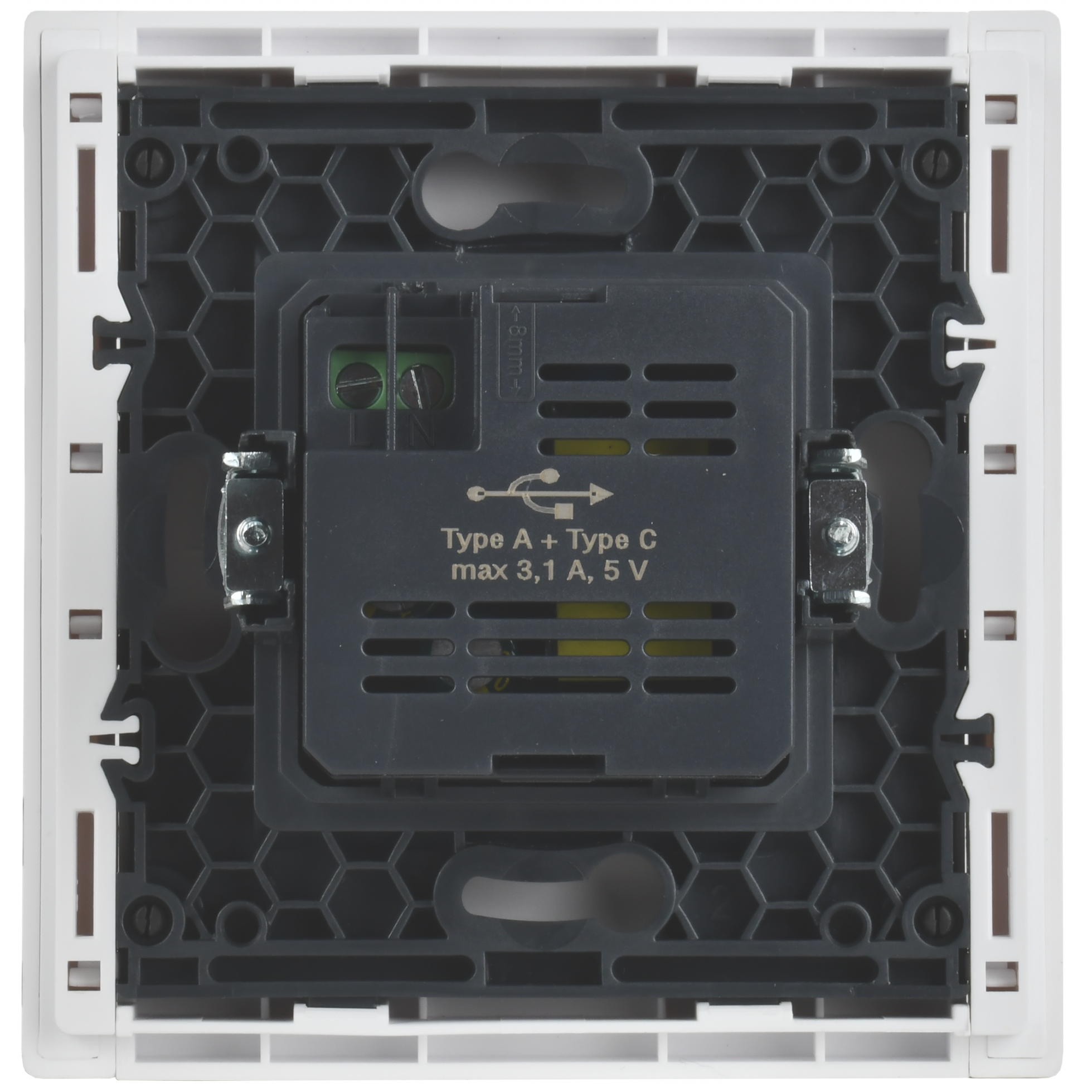 FORTE&PIANO Розетка USB A+C 3,1А FP250 белый IEK