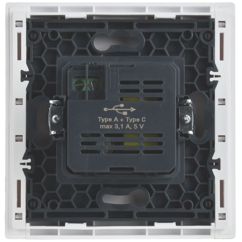 FORTE&PIANO Розетка USB A+C 3,1А FP250 белый IEK