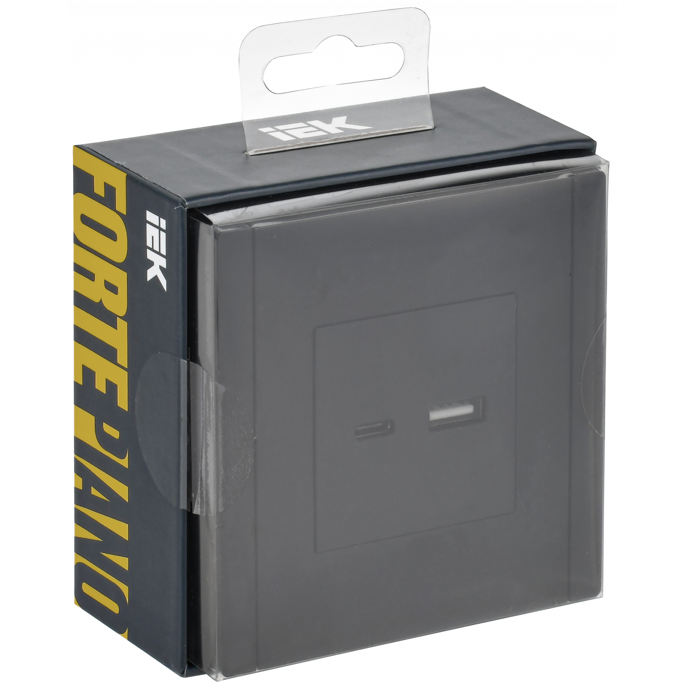 FORTE&PIANO Розетка USB A+C 3,1А FP150 черный IEK