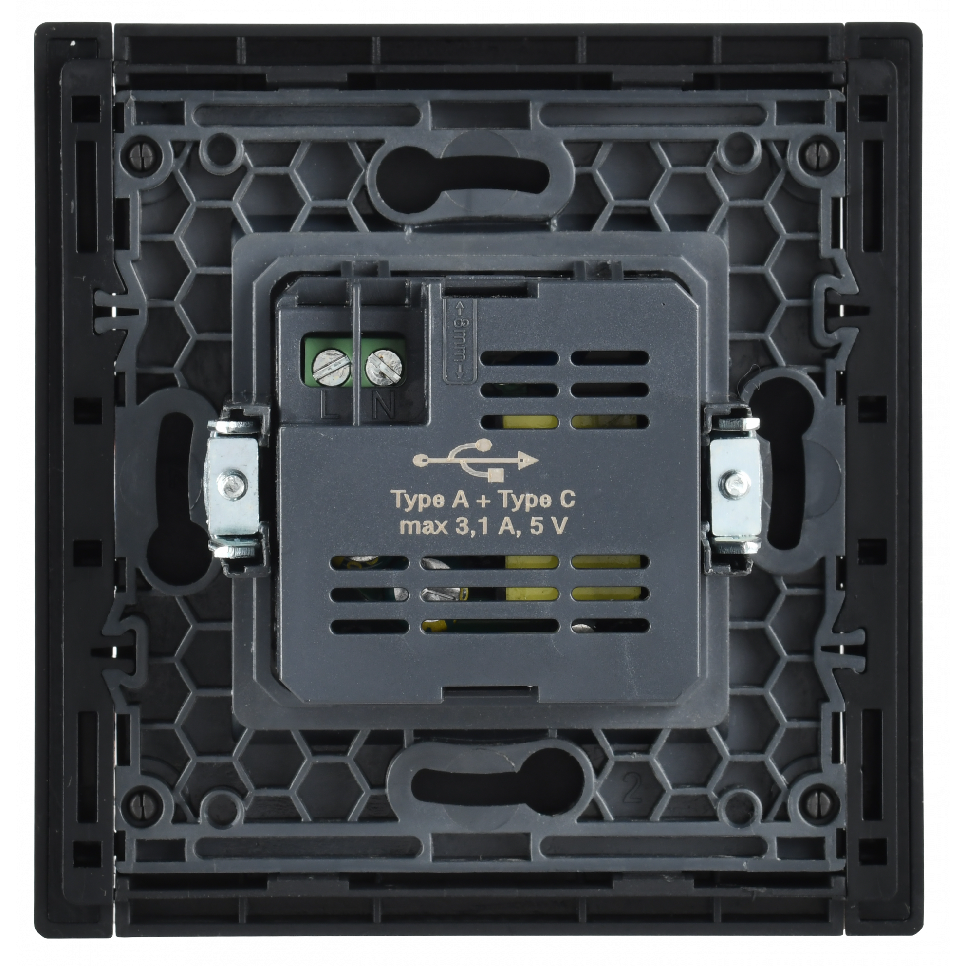 FORTE&PIANO Розетка USB A+C 3,1А FP350 серый IEK