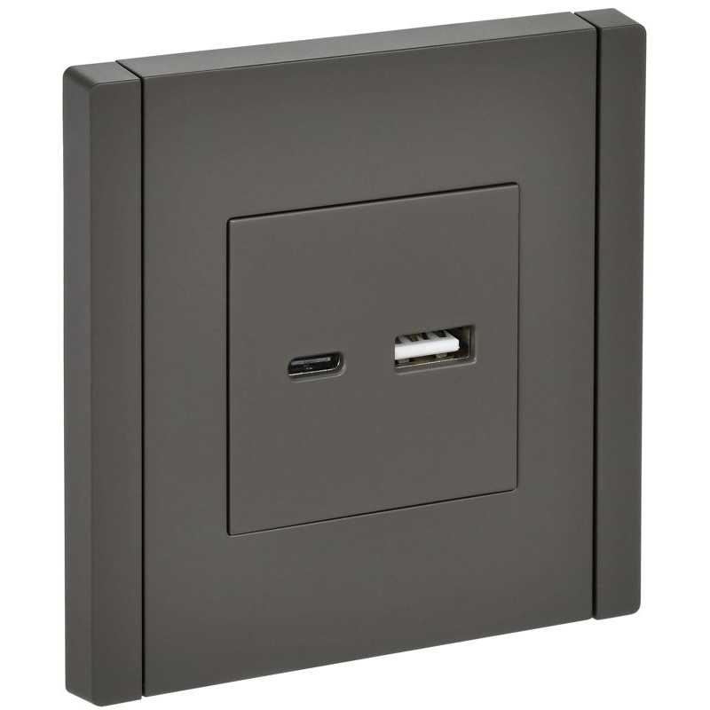 FORTE&PIANO Розетка USB A+C 3,1А FP350 серый IEK