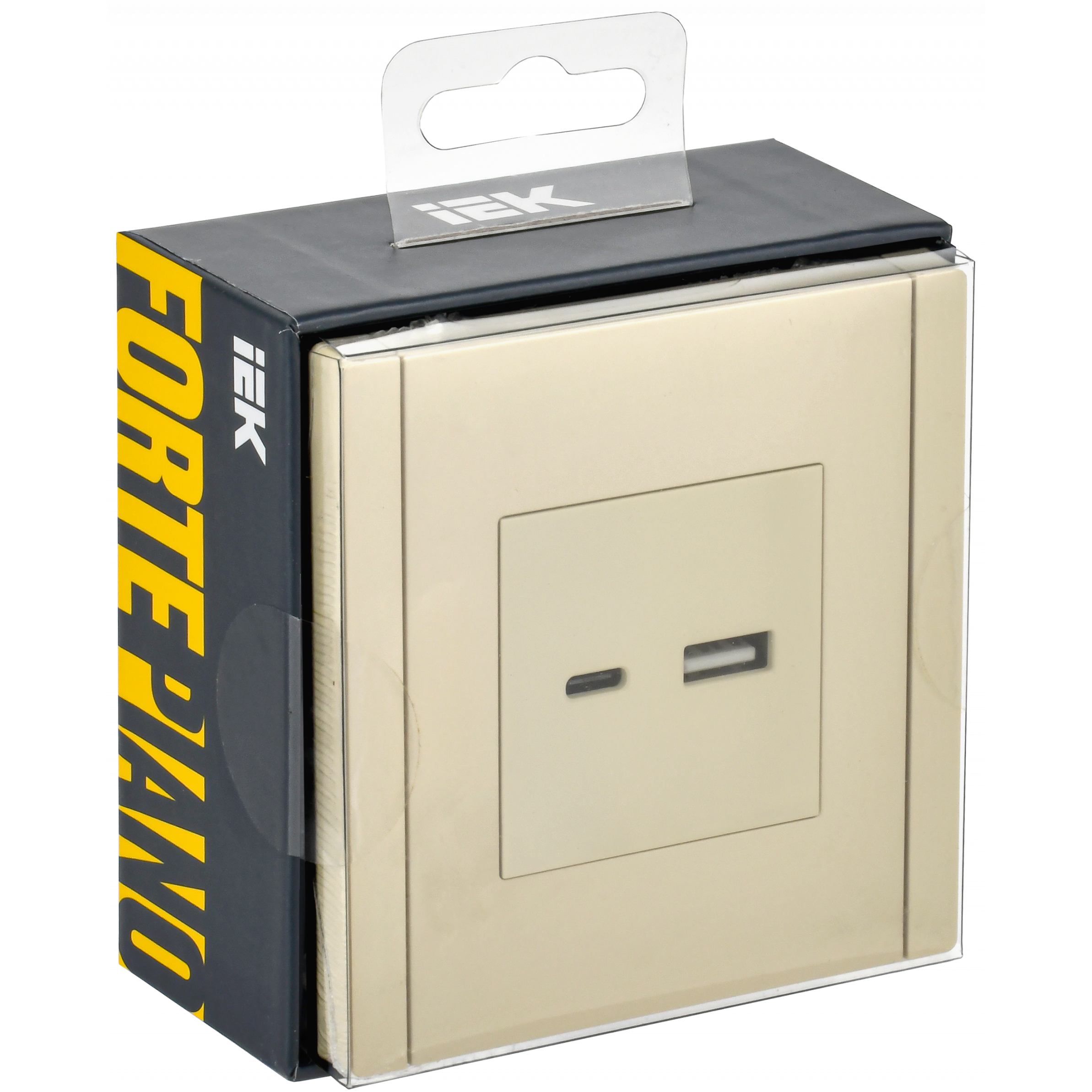 FORTE&PIANO Розетка USB A+C 3,1А FP450 ваниль IEK