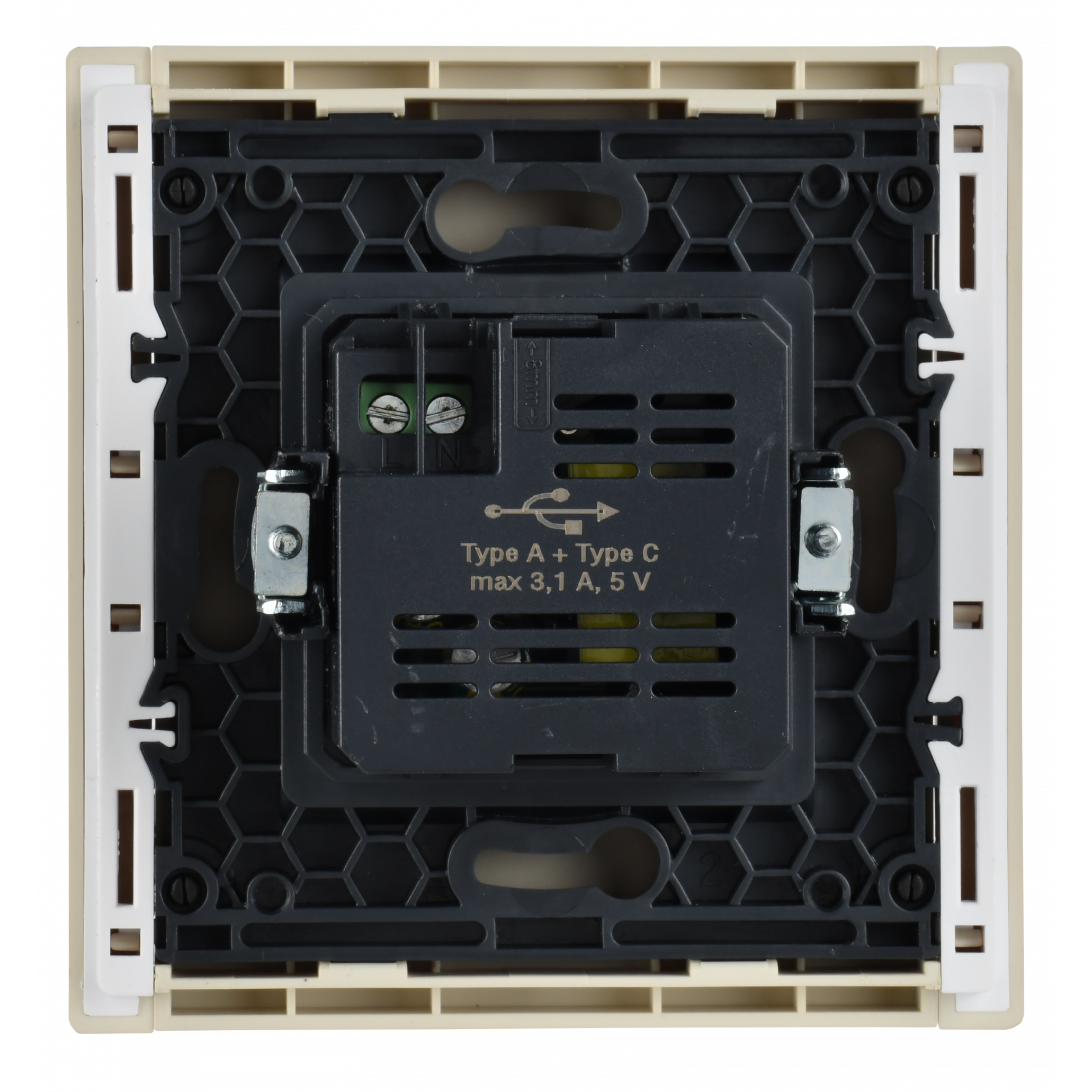 FORTE&PIANO Розетка USB A+C 3,1А FP450 ваниль IEK