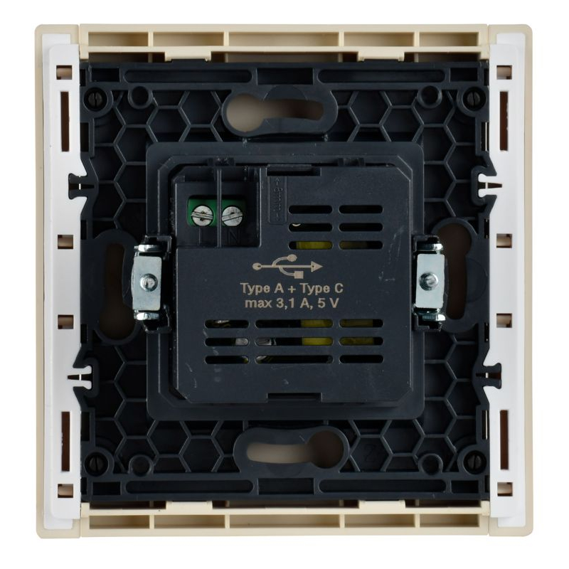 FORTE&PIANO Розетка USB A+C 3,1А FP450 ваниль IEK
