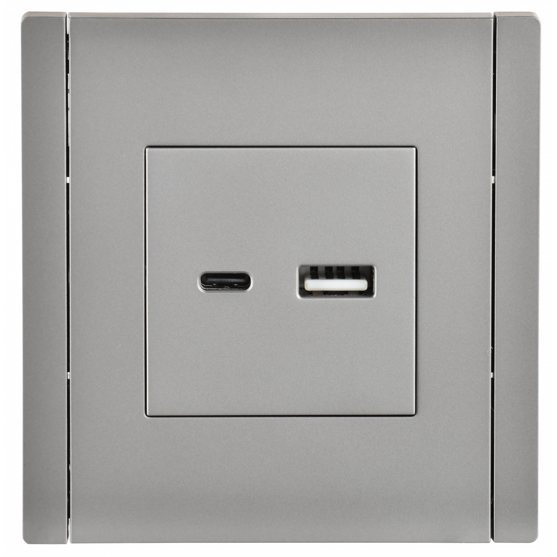 FORTE&PIANO Розетка USB A+C 3,1А FP550 сталь IEK