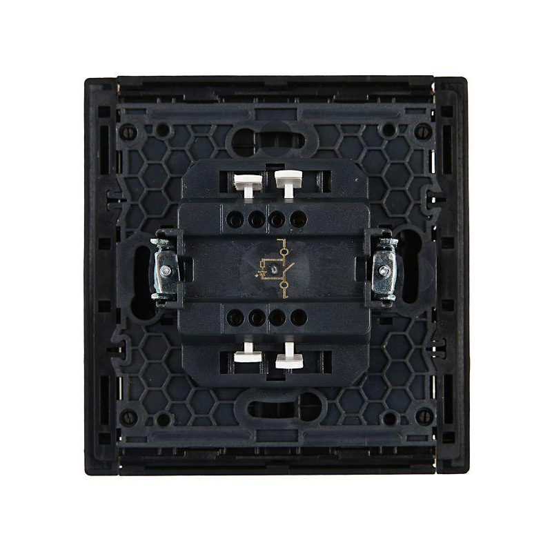 FORTE&PIANO Выключатель 1-клавишный с индикацией 10А FP102 черный IEK