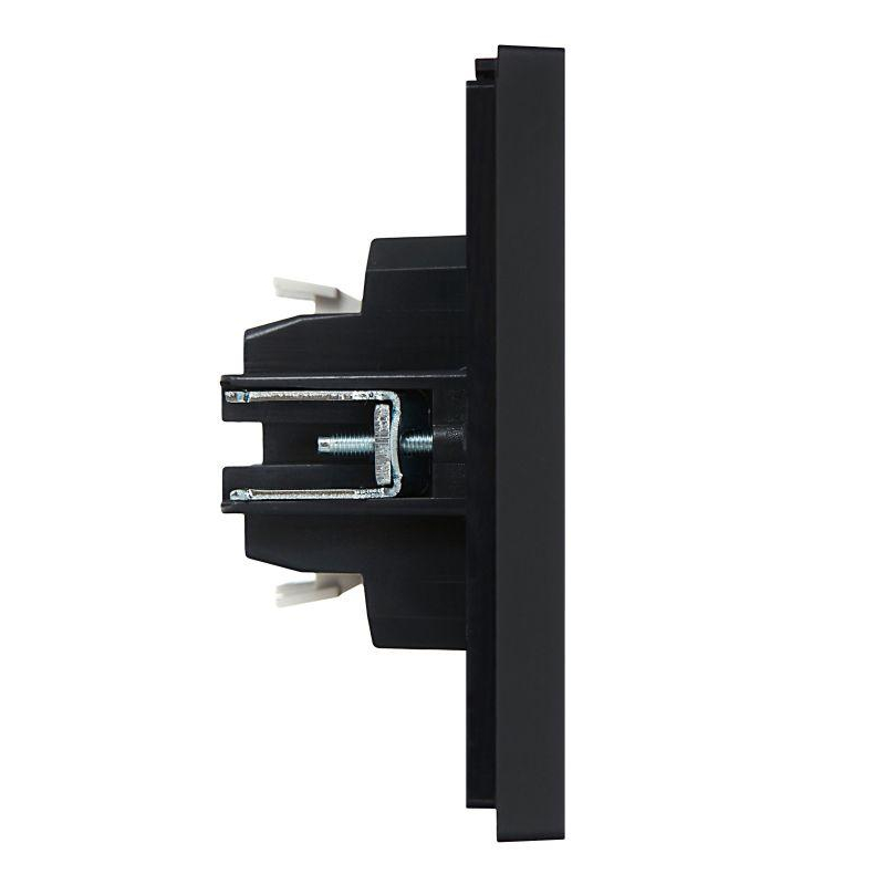 FORTE&PIANO Выключатель 1-клавишный с индикацией 10А FP102 черный IEK