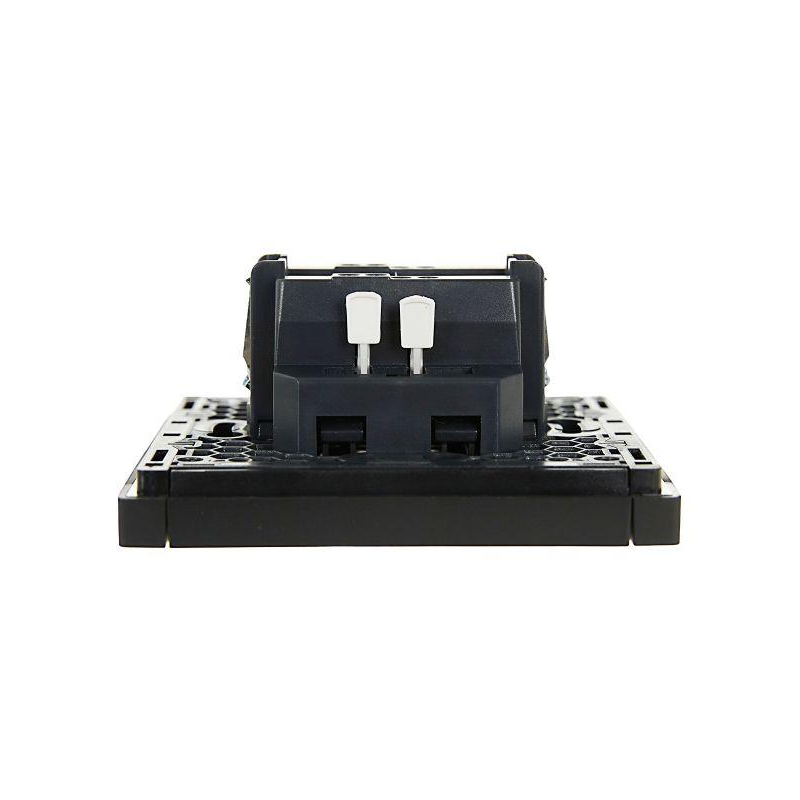 FORTE&PIANO Выключатель 1-клавишный с индикацией 10А FP102 черный IEK