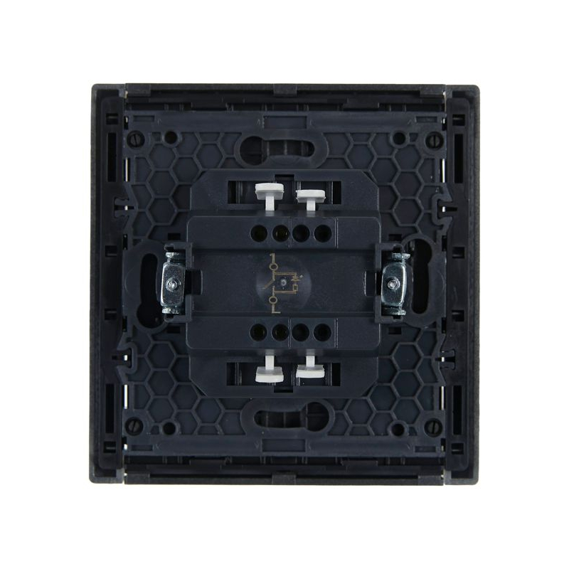 FORTE&PIANO Выключатель 1-клавишный с индикацией 10А FP502 сталь IEK