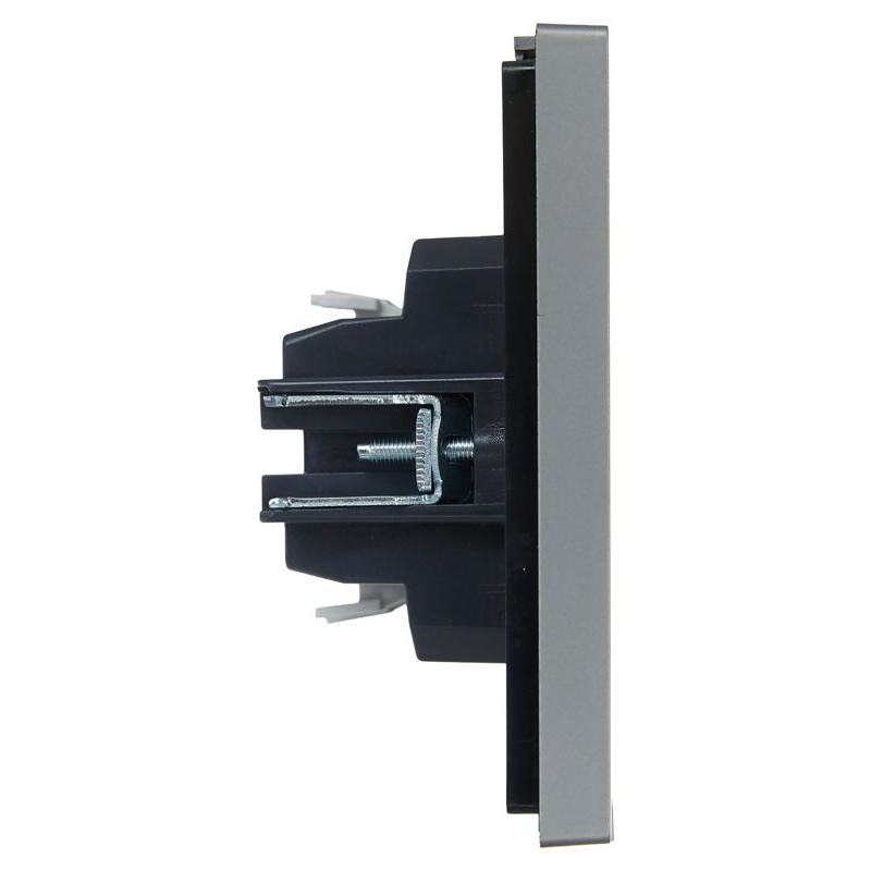 FORTE&PIANO Выключатель 1-клавишный с индикацией 10А FP502 сталь IEK