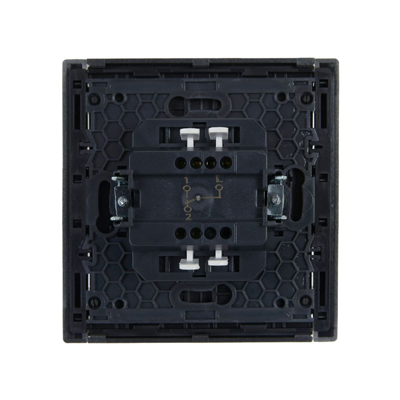 FORTE&PIANO Выключатель 1-клавишный проходной 10А FP503 сталь IEK