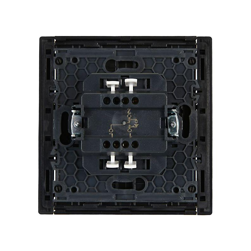 FORTE&PIANO Выключатель 1-клавишный проходной с индикацией 10А FP104 черный IEK