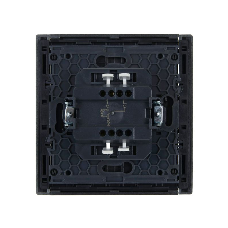 FORTE&PIANO Выключатель 1-клавишный проходной с индикацией 10А FP504 сталь IEK