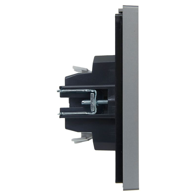 FORTE&PIANO Выключатель 1-клавишный проходной с индикацией 10А FP504 сталь IEK