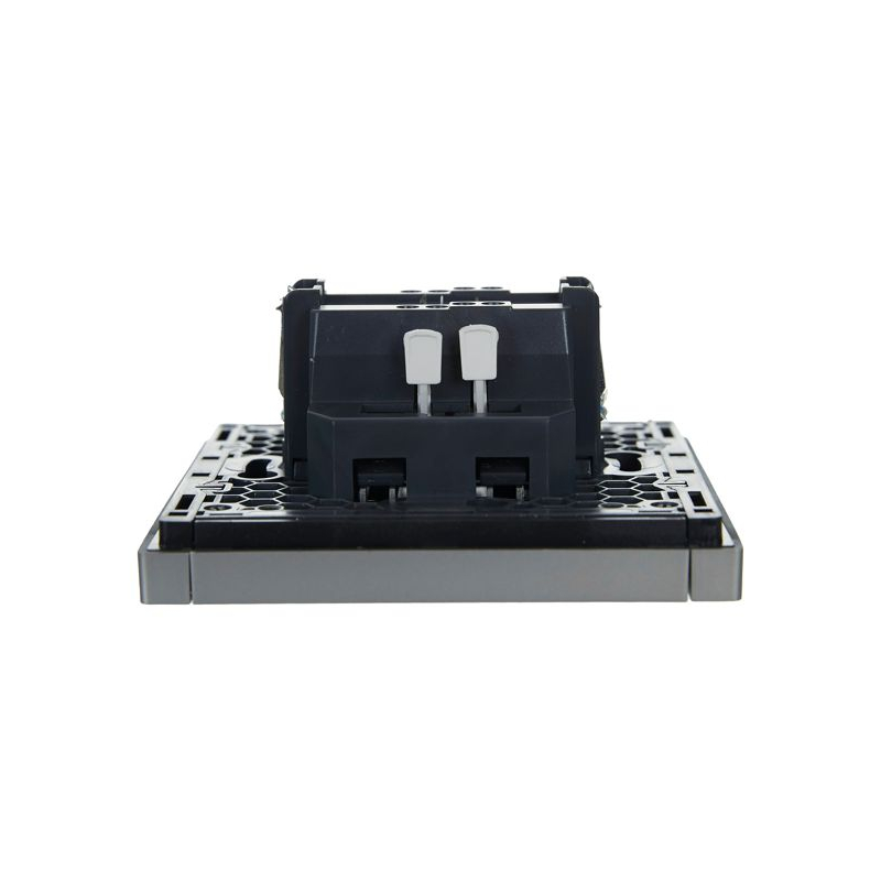 FORTE&PIANO Выключатель 1-клавишный проходной с индикацией 10А FP504 сталь IEK